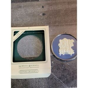 Hallmark Norman Rockwell caught napping 1984 ornament Xmas decor